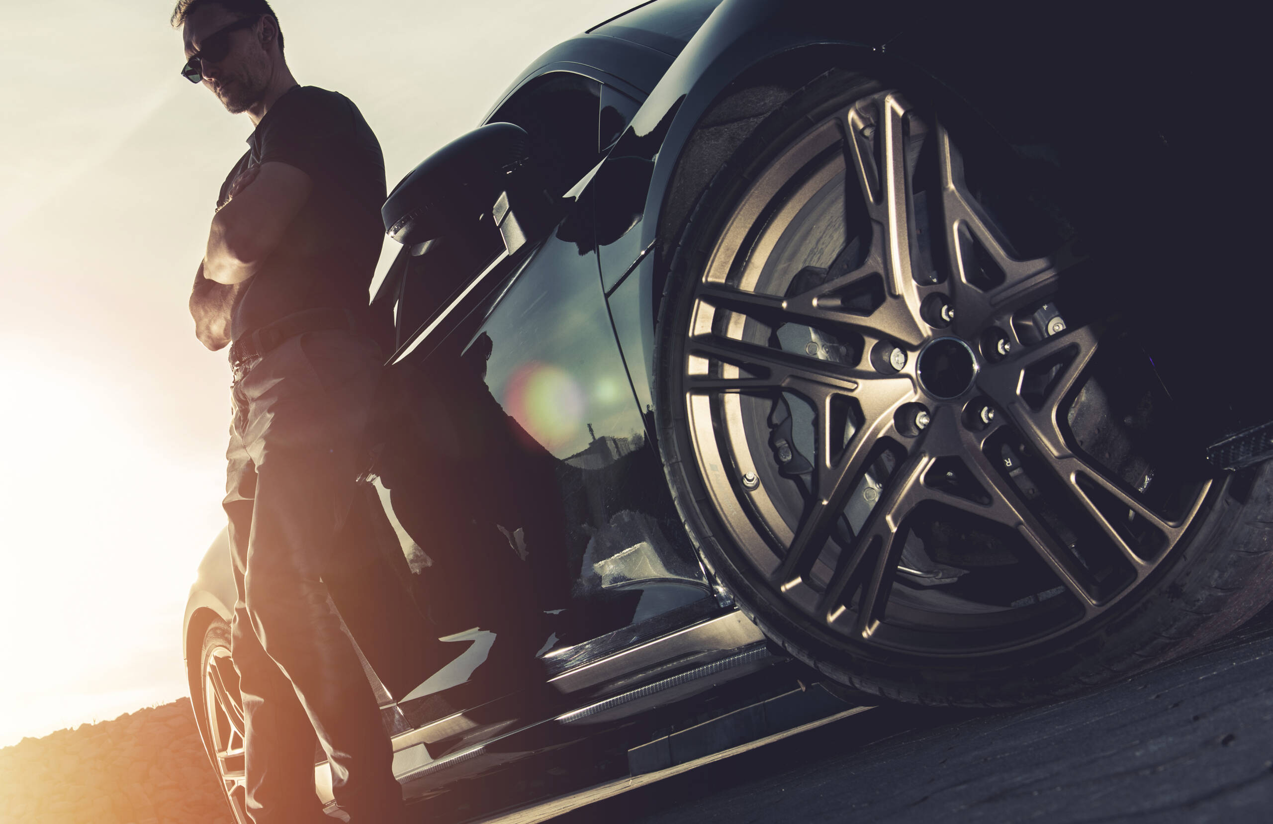 Sunset Car Background